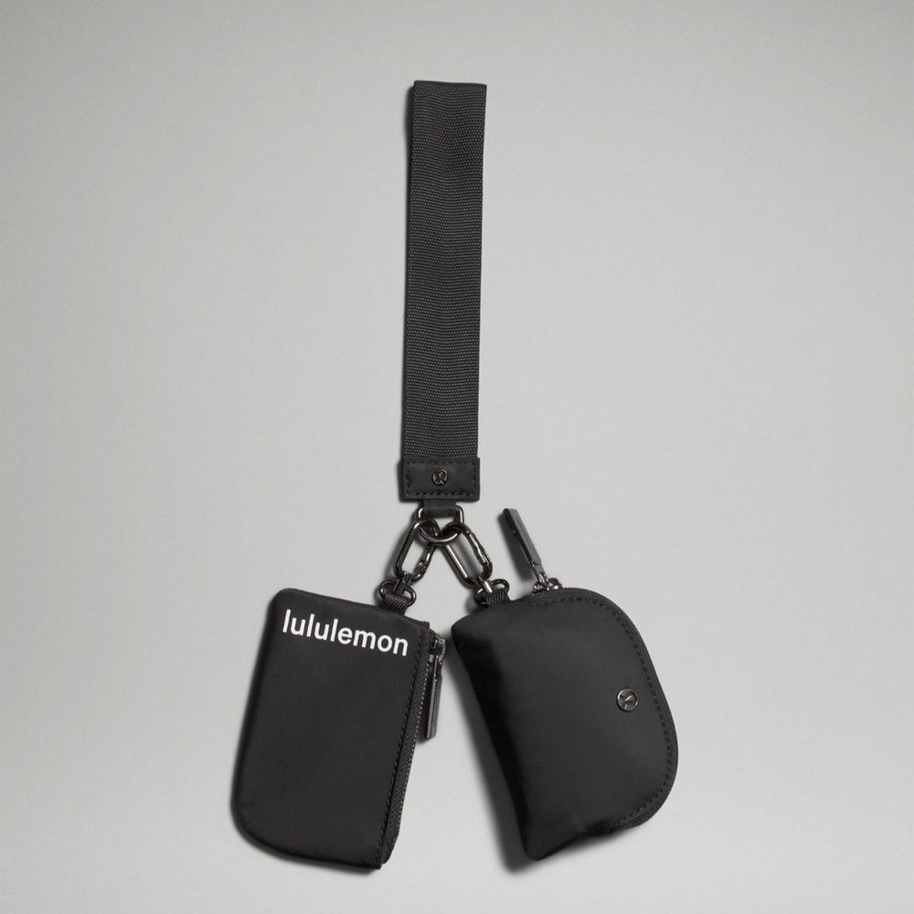 Lululemon Black Dual Pouch Wristlet